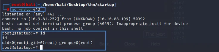 Stratup Tryhackme Root